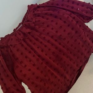 Maroon maternity blouse